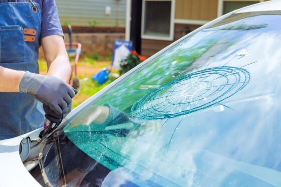 broken car window