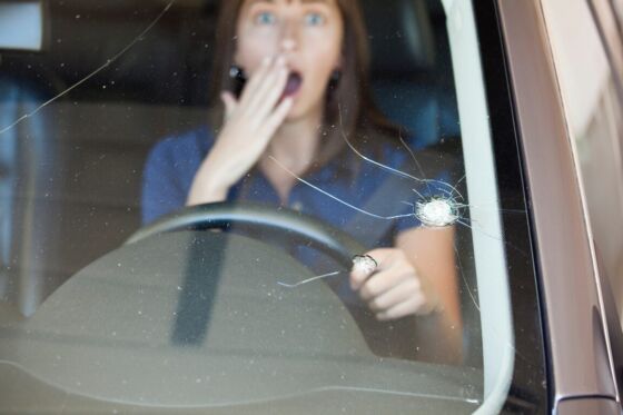 broken car window
