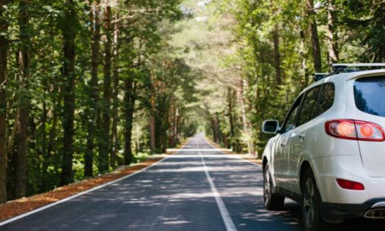 ABS braking - car on the road