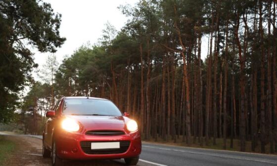 ABS system - the car is parked on the road
