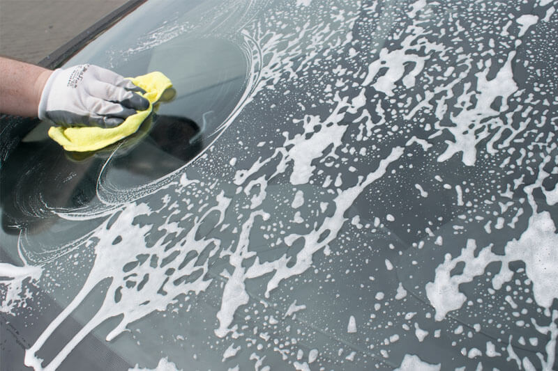 Cleaning the glass
