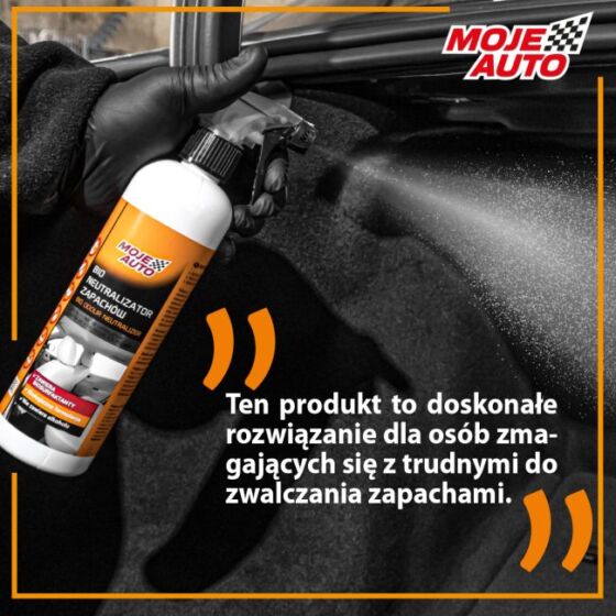 Car odor neutralizer - product Moje Auto Bio Odor Neutralizer - graphics