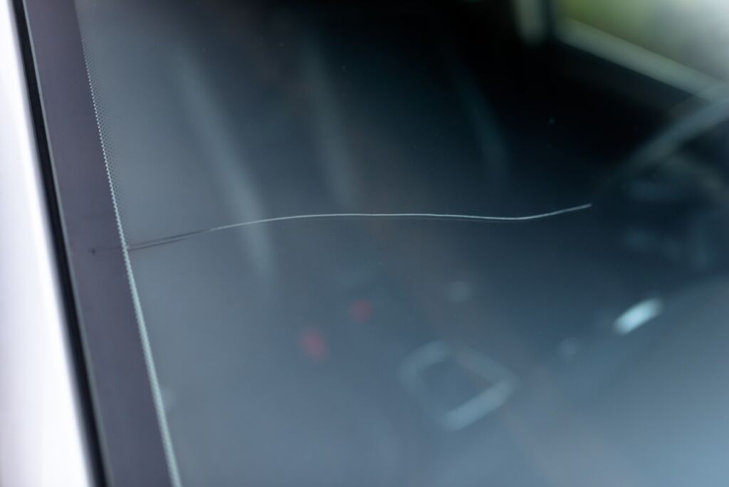 Scratch on the glass