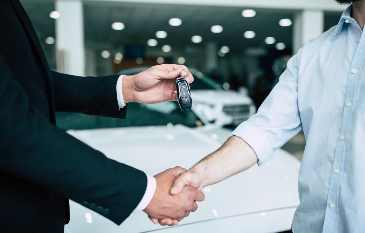 Handing over the car keys