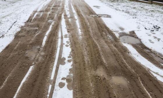 Slippery road