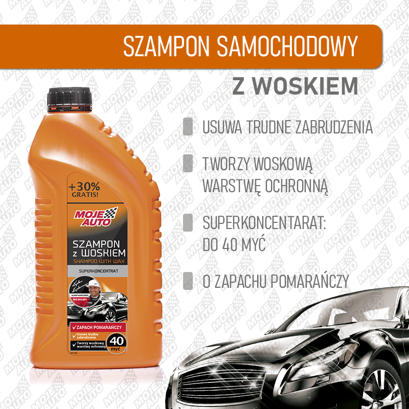 Car shampoo with wax