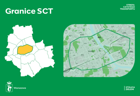 Clean Transport Zone in Warsaw - map